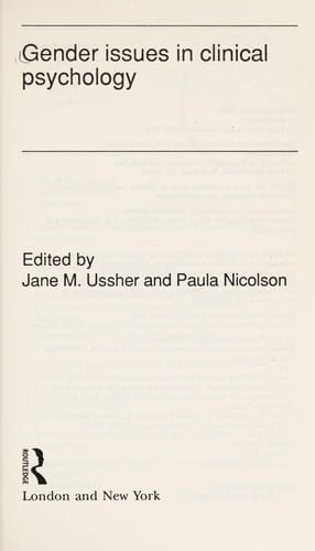 Gender issues in clinical psychology