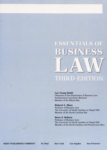 Essentials of business law