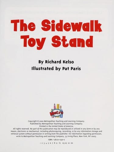 The sidewalk toy stand