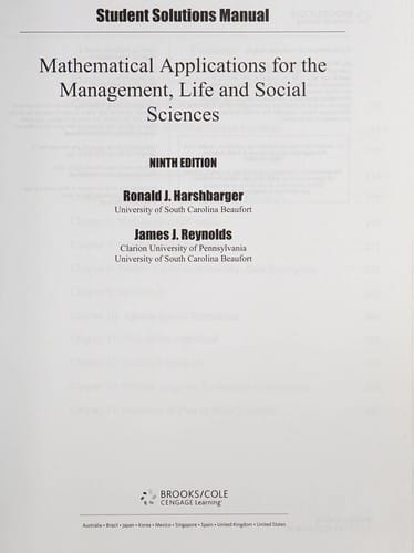 Student solutions manual
