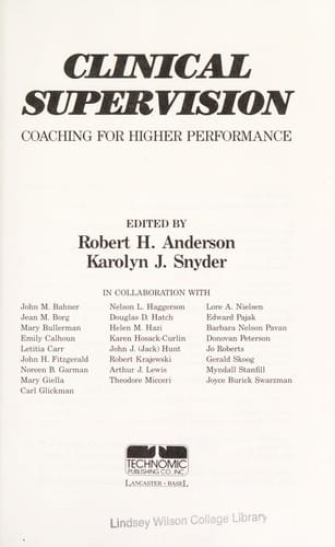 Clinical supervision