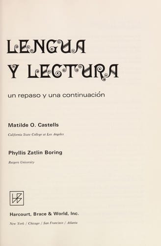 Lengua y lectura