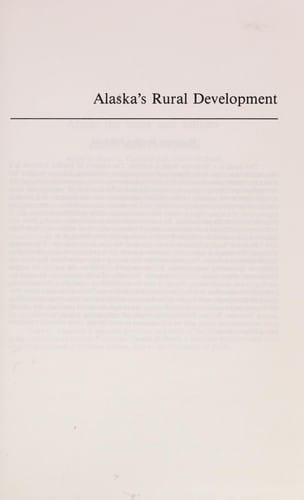 Alaska's rural development