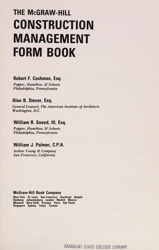 The McGraw-Hill construction management form book