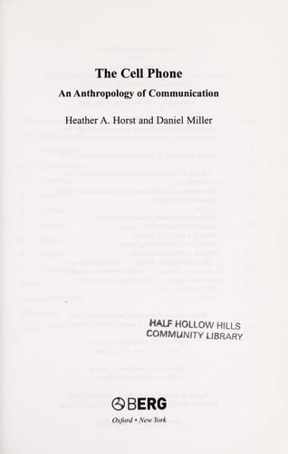 CELL PHONE: AN ANTHROPOLOGY OF COMMUNICATION