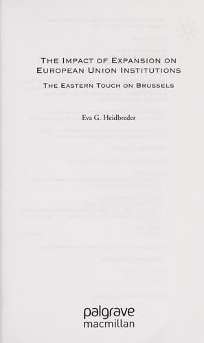 The impact of expansion on European Union institutions