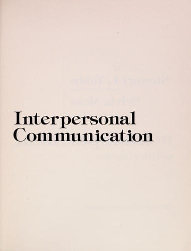 Interpersonal communication