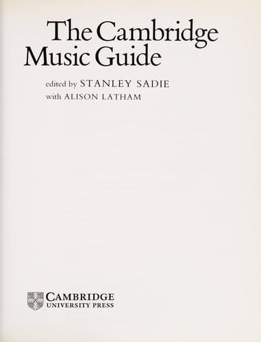 The Cambridge music guide