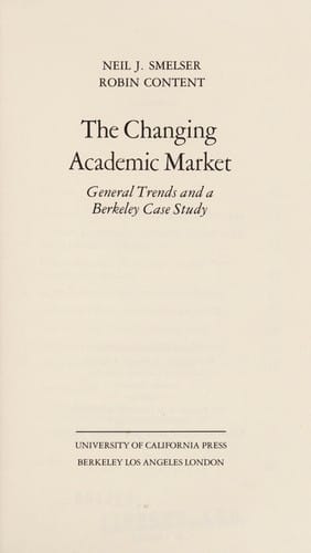 The changing academic market