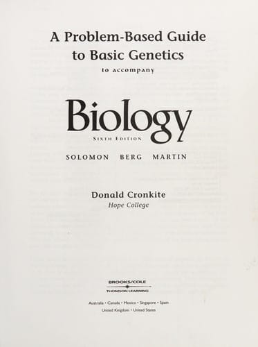 A problem-based guide to basic genetics to accompany Biology, fifth edition
