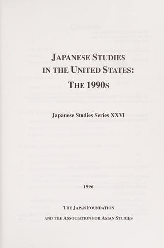 Japanese studies in the United States