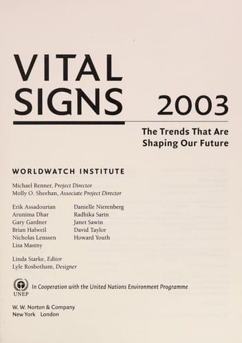 Vital signs 2003