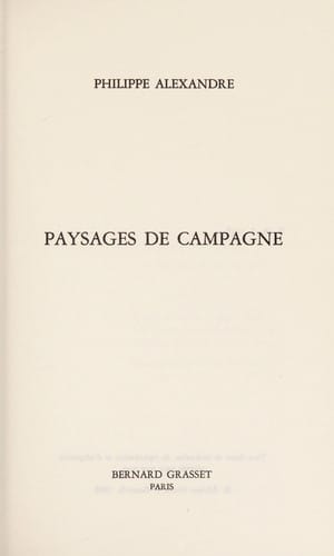 Paysages de campagne