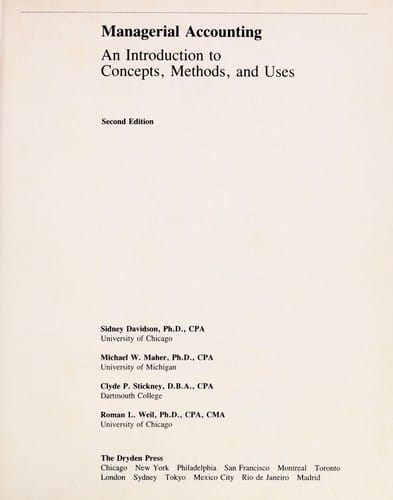 Managerial accounting