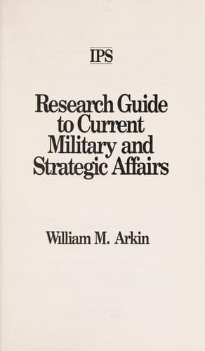 Research guide to current military and strategic affairs