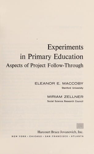 Experiments in primary education