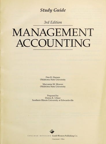 Management accounting