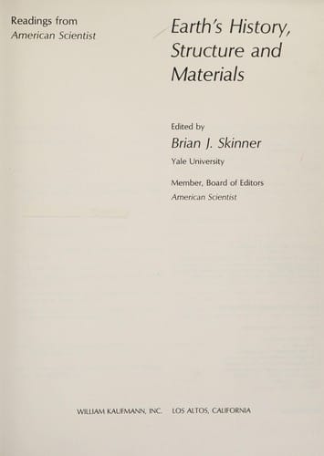 Earth's history, structure, and materials