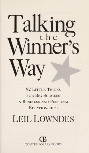 Talking the winner's way