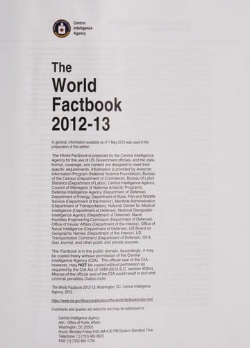 The world factbook 2012-13