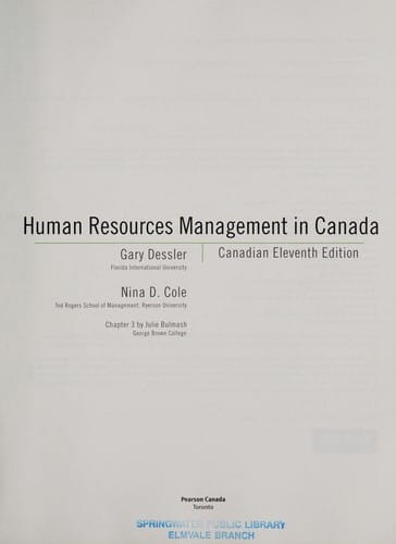 Human resources management in Canada