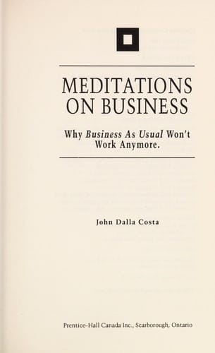 Meditations on business