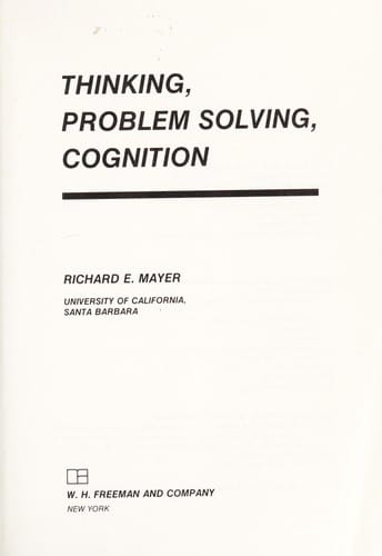 Thinking, problem solving, cognition