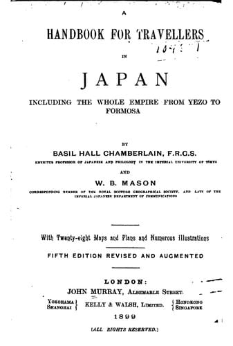 A handbook for travellers in Japan