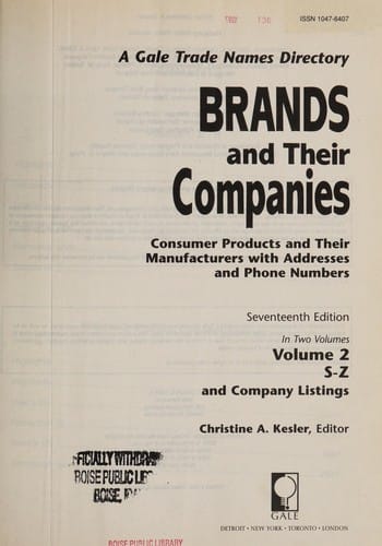 Brands and their companies