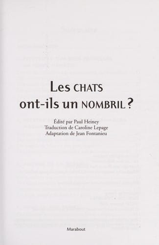 Les chats ont-ils un nombril?