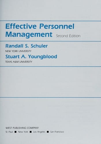 Effective personnel management