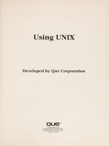 Using UNIX