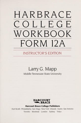 Harbrace college workbook
