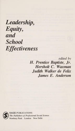 Leadership, equity, and school effectiveness