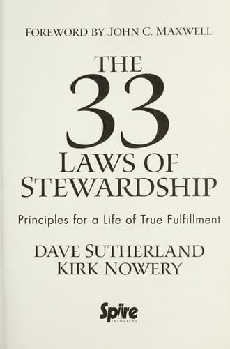 The 33 laws of stewardship