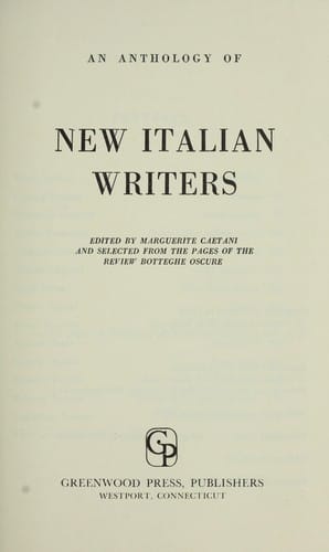 An anthology of new Italian writers