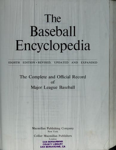 The Baseball encyclopedia