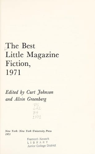 The best little magazine fiction, 1971