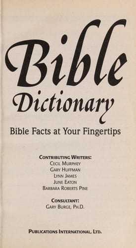 Bible dictionary