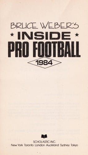 Bruce Weber's Inside pro football, 1984