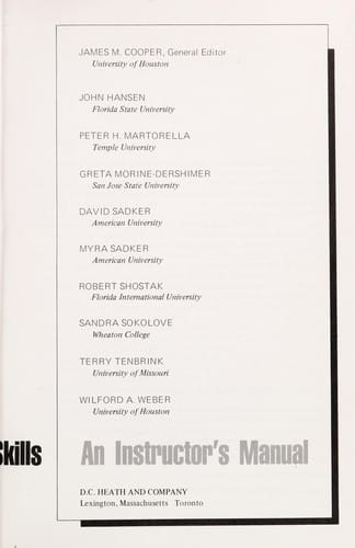 Classroom teaching skills : an instructor's manual