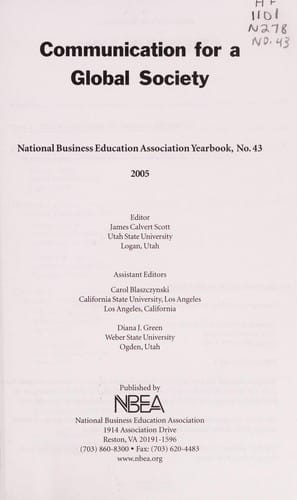 Communication for a global society