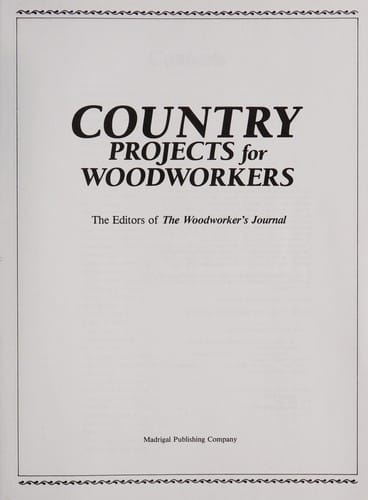 Country projects for woodworkers