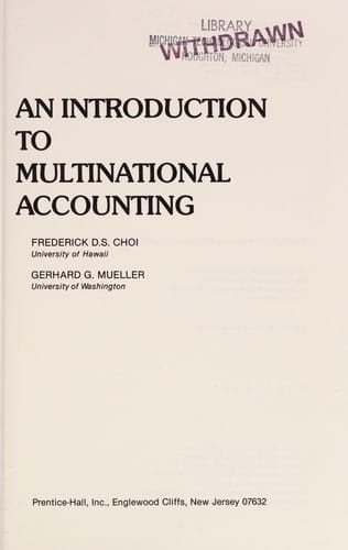 An introduction to multinational accounting