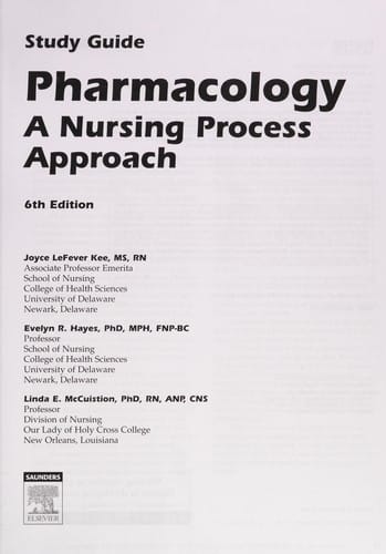 Study guide pharmacology