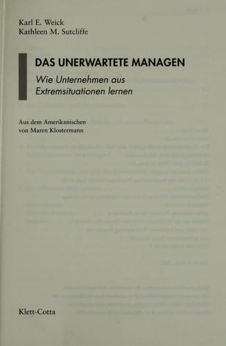 Das Unerwartete managen