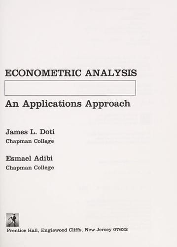 Econometric analysis