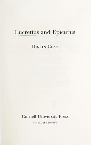 Lucretius and Epicurus