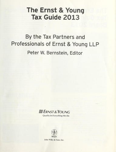 The Ernst & Young tax guide 2013