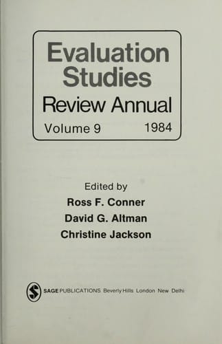 Evaluation studies : review annual